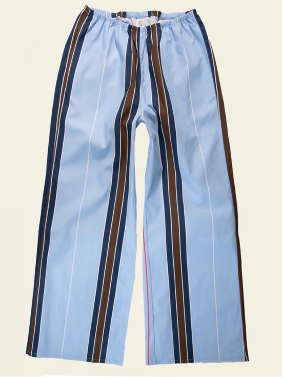 CADETS Pants - CADETS Everyday Poplin Pants Light Blue Striped, Size Small